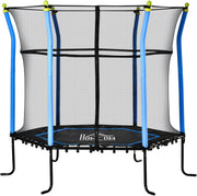 5.4FT Kids Trampoline with Enclosure Net Springless Indoor Play 60KG