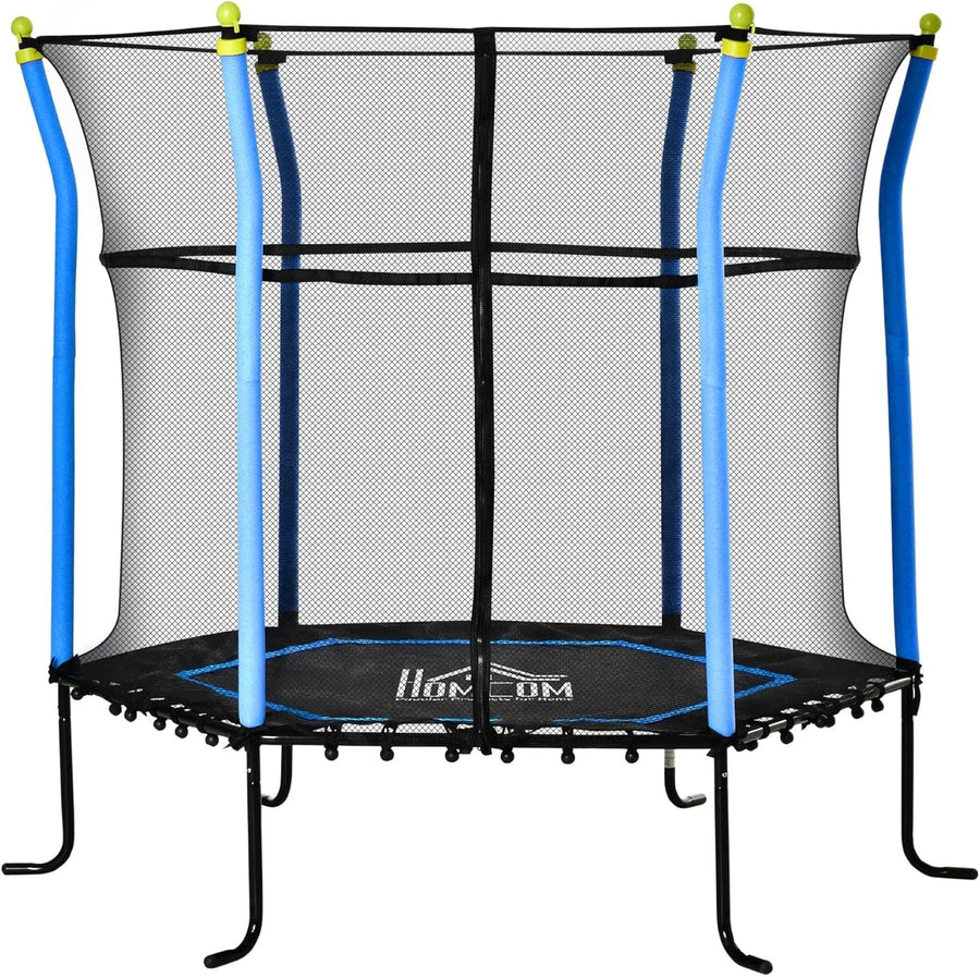 5.4FT Kids Trampoline with Enclosure Net Springless Indoor Play 60KG