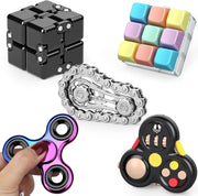 Fidget Toy Set Stress Relief Desk Gadgets Spinner Cube Clicker