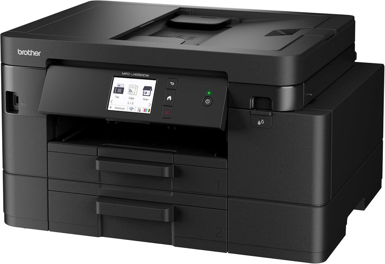 Wireless Colour Inkjet Printer A4 All-in-One Duplex Black Touchscreen