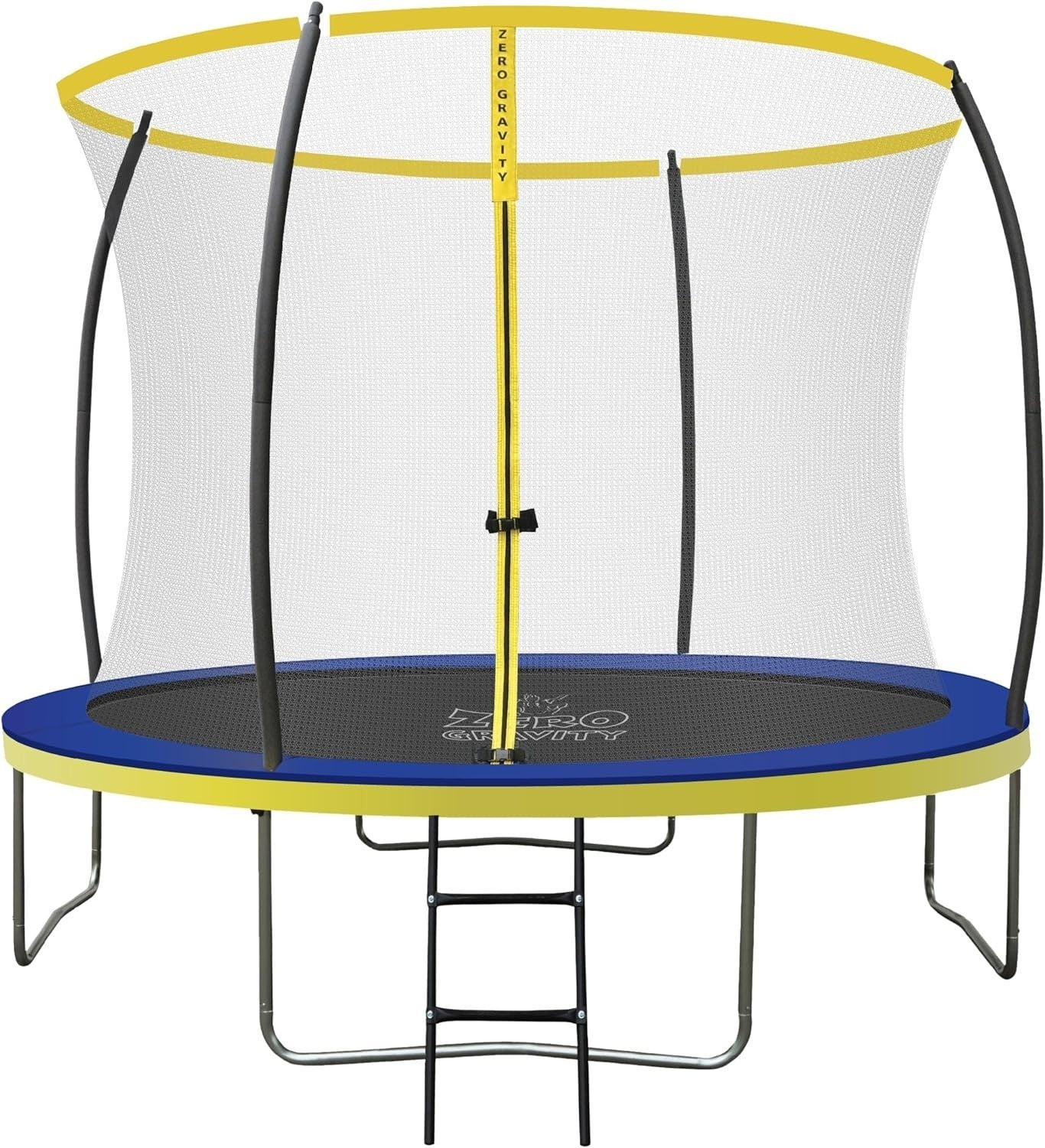 10FT Round Garden Trampoline w Safety Enclosure Ladder PVC Padding