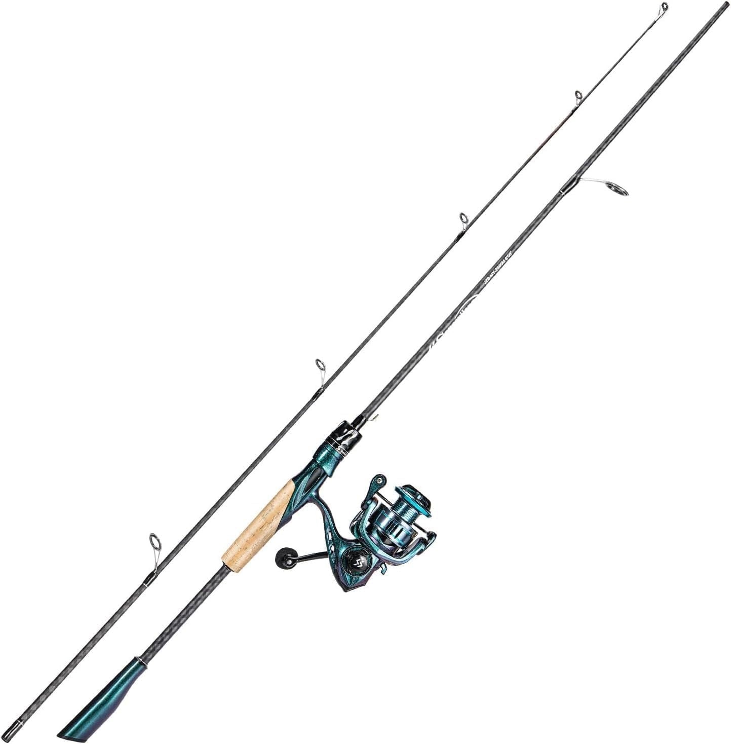 Travel Fishing Rod & Reel Combo 2-Piece Lightweight Spinning Kit