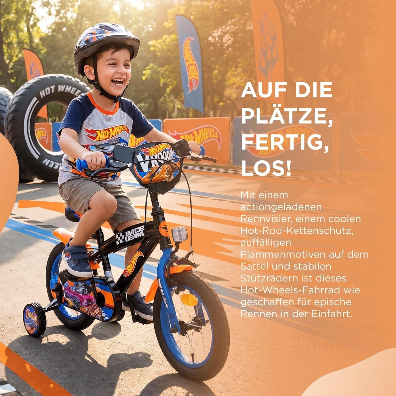 12 Inch Kids Bike Training Wheels Hand Brakes Bicycle Age 3-4 Years