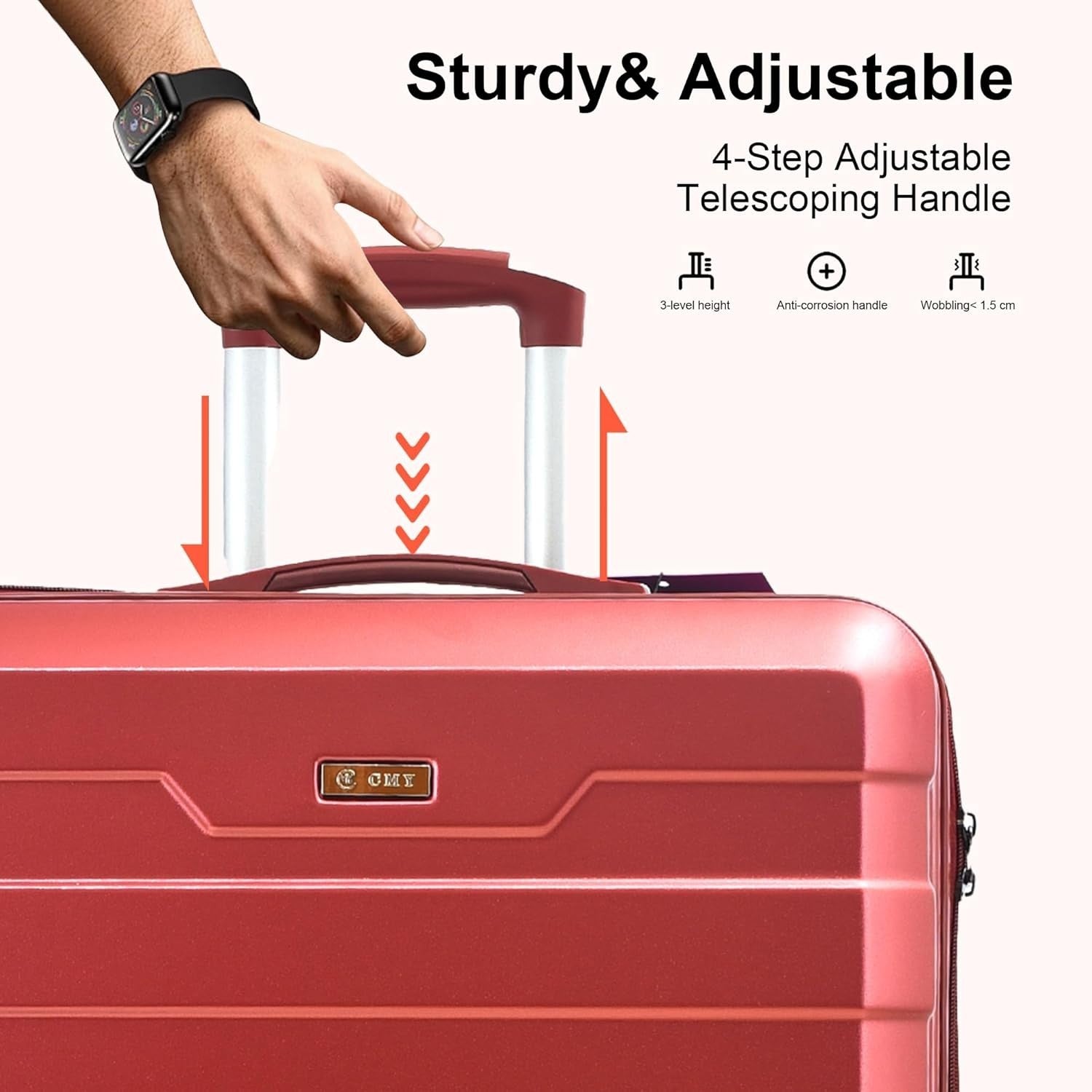 Hard Shell Medium & Large Suitcase Set 24” 28” TSA Lock Spinner Wheels