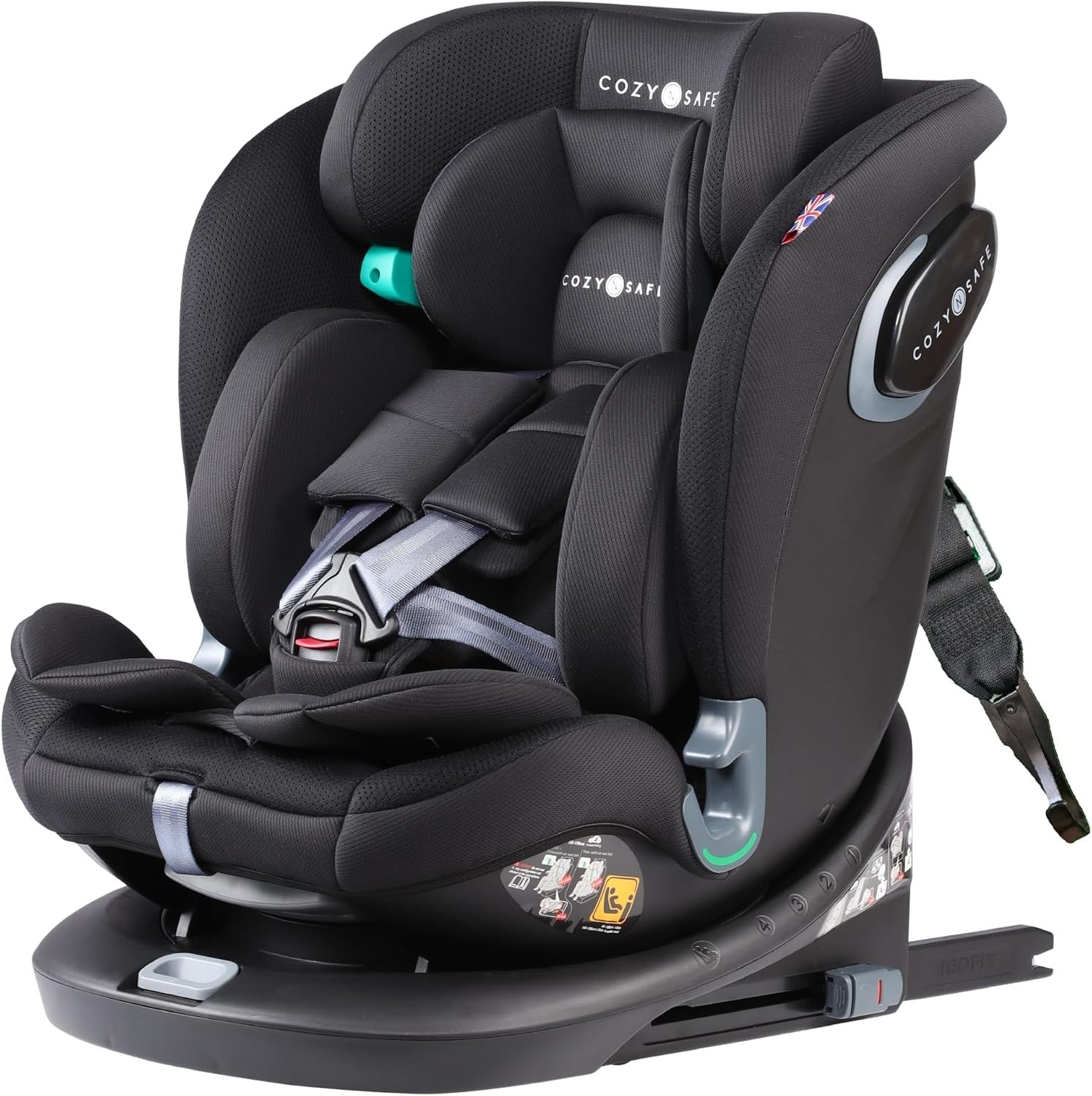 360° Rotating i-Size Child Car ISOFIX 40–150cm All-in-One Safety