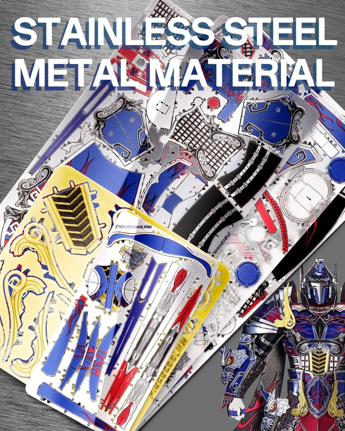 3D Metal Mech Warrior Puzzle Kit Stainless Steel Robot Model Gift