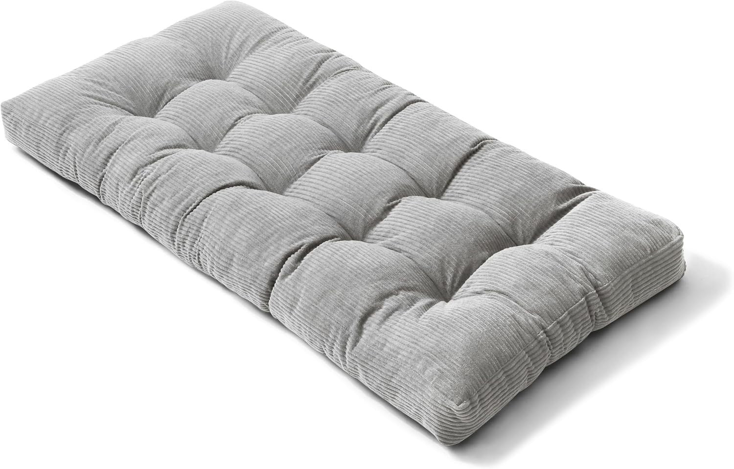 Comfortable Single Futon Mattress Floor Bed - Thick Foam, Corduroy Cover