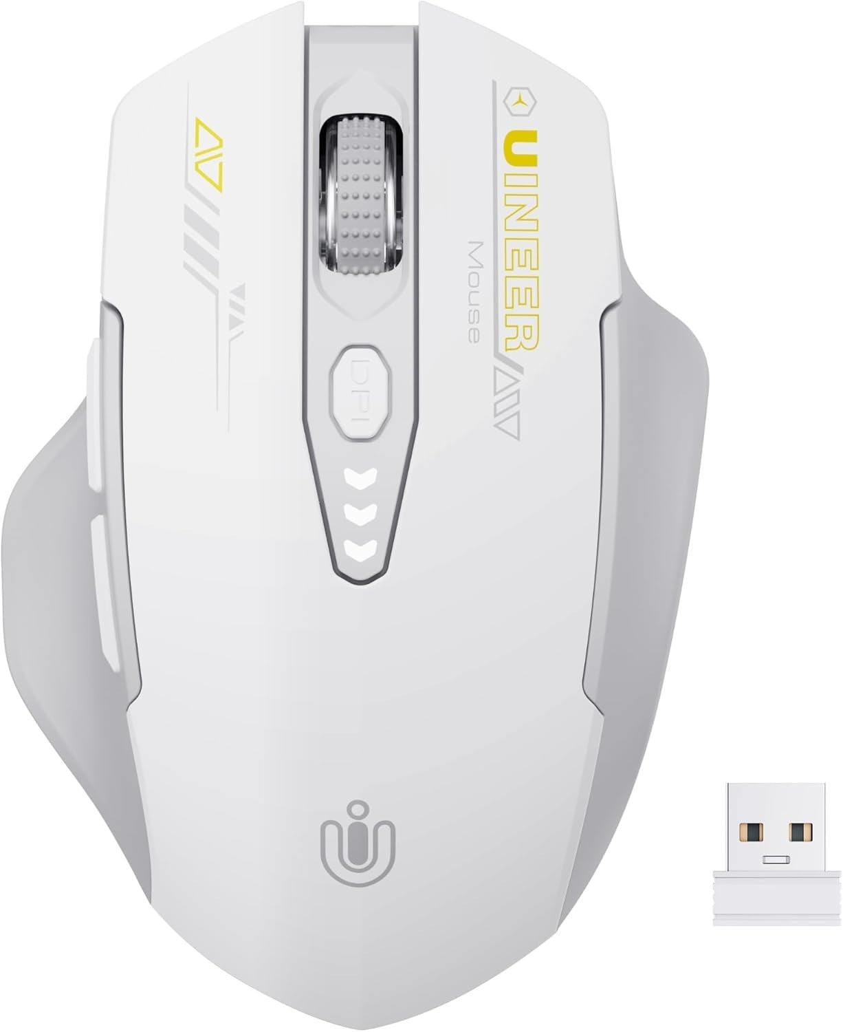 Rechargeable Wireless Mouse Battery Display Adjustable DPI USB Laptop Office