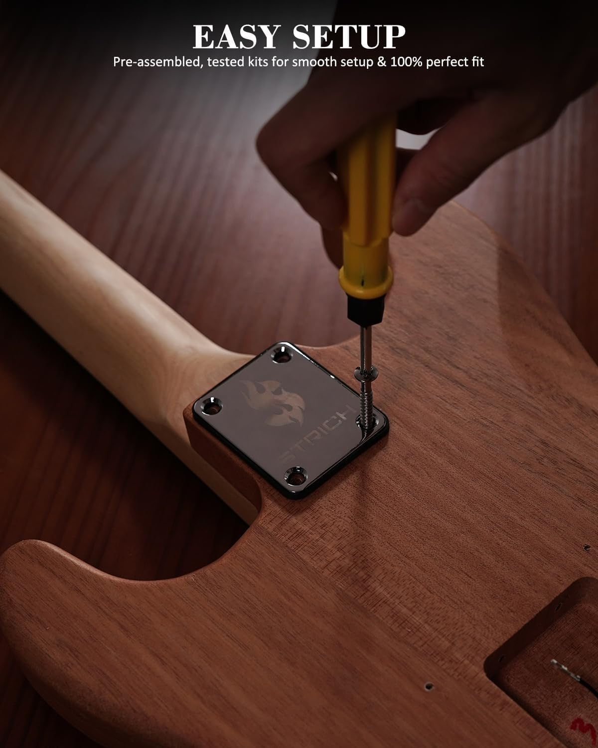 DIY ST Style Electric Guitar Kit SSS Mahogany Maple Neck