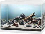 13L White Glass Aquarium with Built-In Filter & Lid – Starter Tank