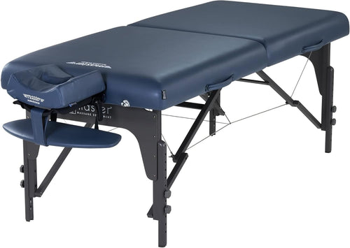 71cm Portable Massage Table | Pro Montclair Spa Bed w/ Memory Foam Agate Blue
