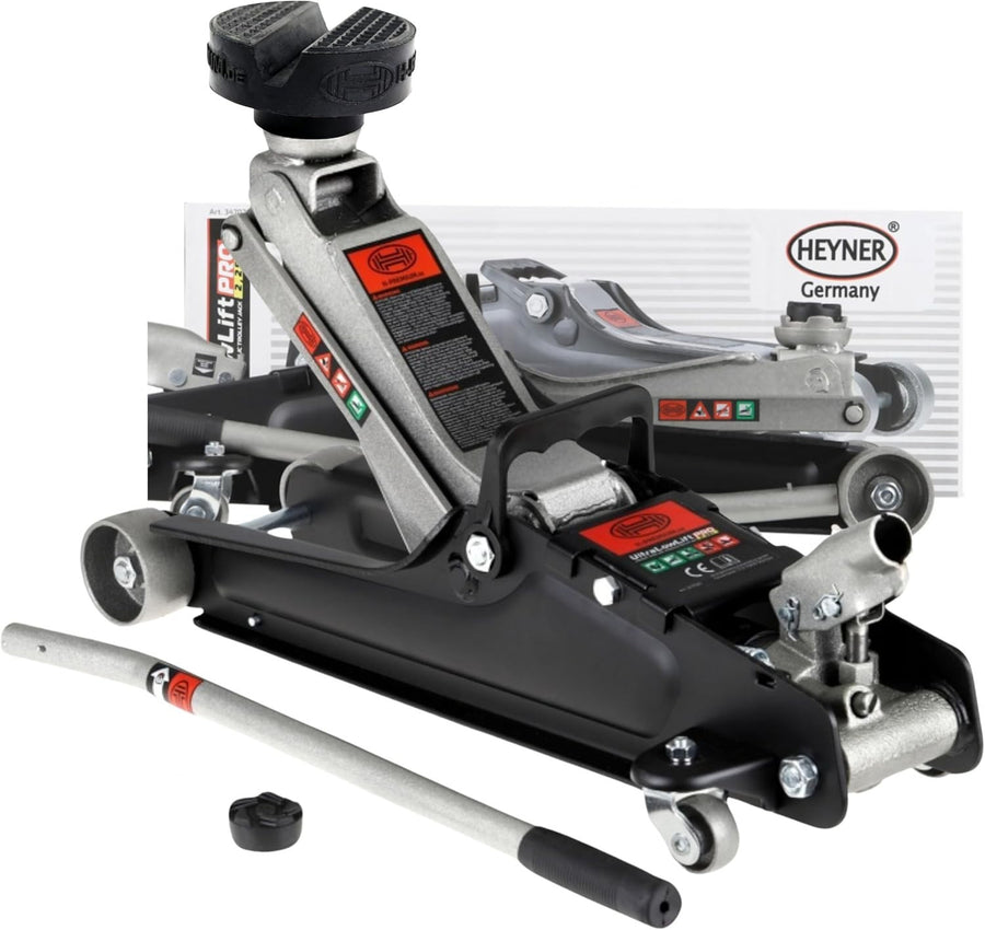 2.25 Ton Low Profile Trolley Jack Hydraulic 85–380mm w/ V-Groove Pad Heavy Duty