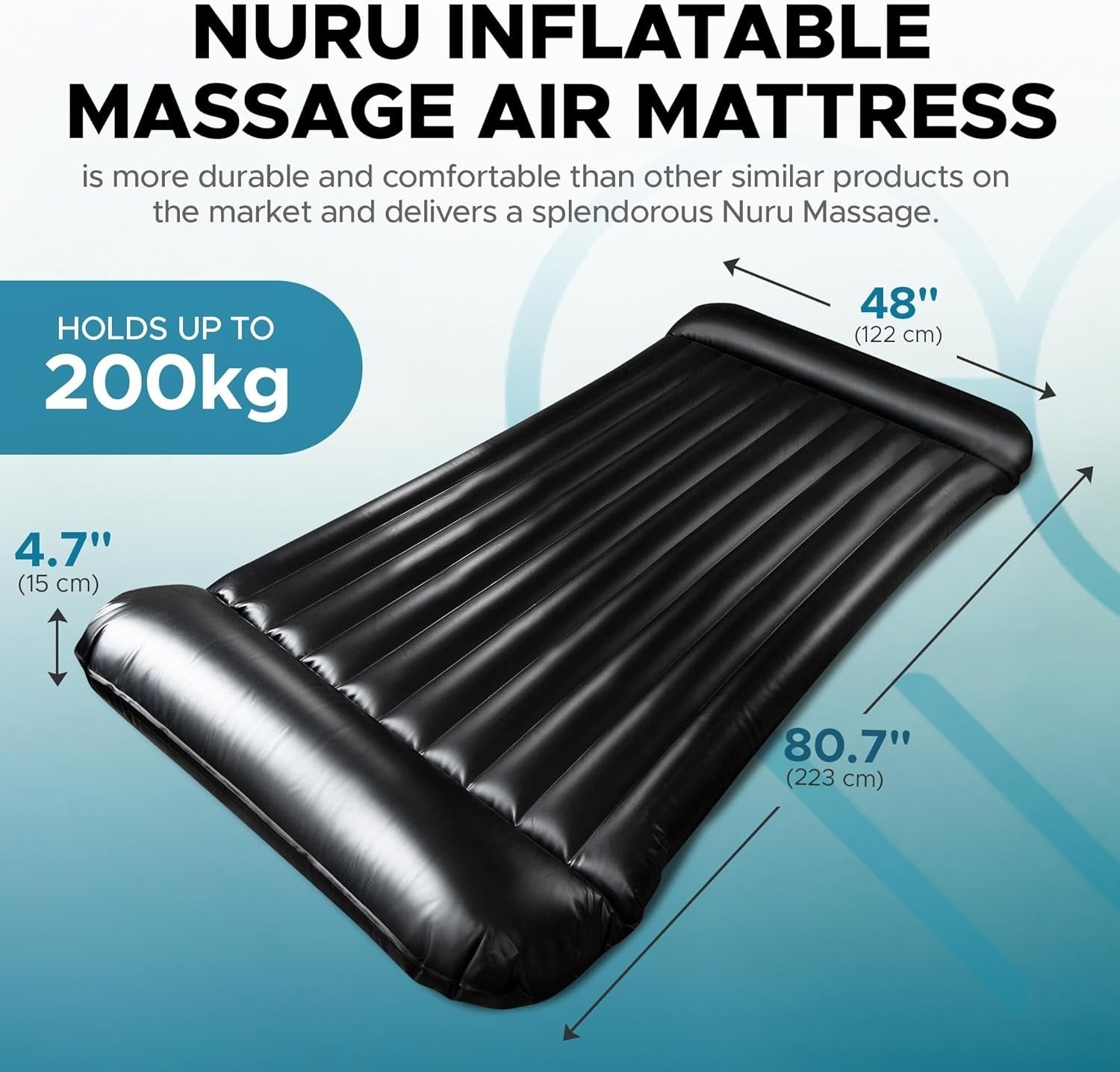 Inflatable Nuru Massage Air Mattress Waterproof PVC 232x125x15cm