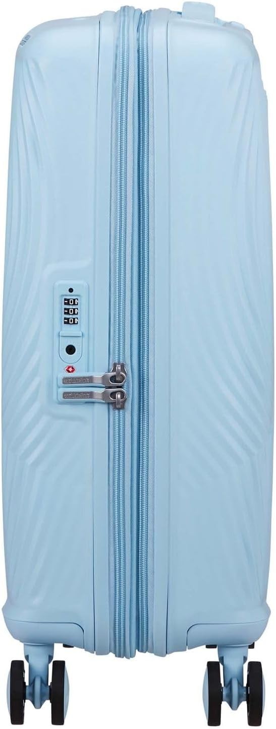 Cabin Hard Shell Suitcase Expandable 55cm TSA Lock Spinner Blue
