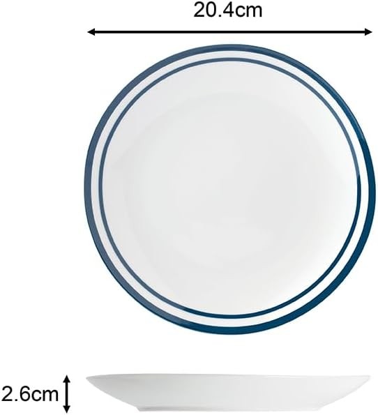 80pc Porcelain Dinnerware Set Plates Bowls Cups Cutlery Blue White
