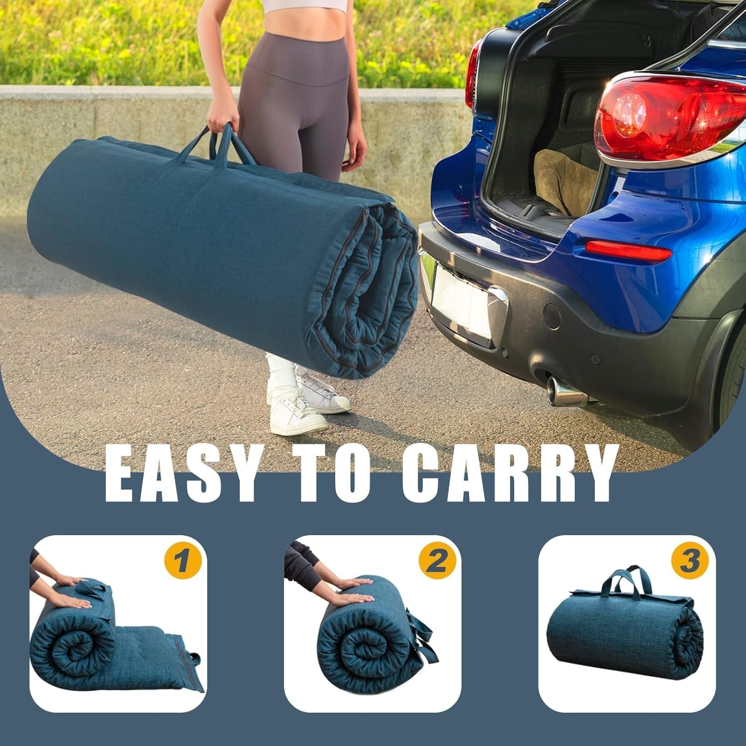 Foldable Foam Futon Mattress Outdoor Indoor Bed Guest Floor Camping Pad