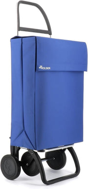 Foldable 4-Wheel Shopping Trolley with High-Capacity Bag – Blue