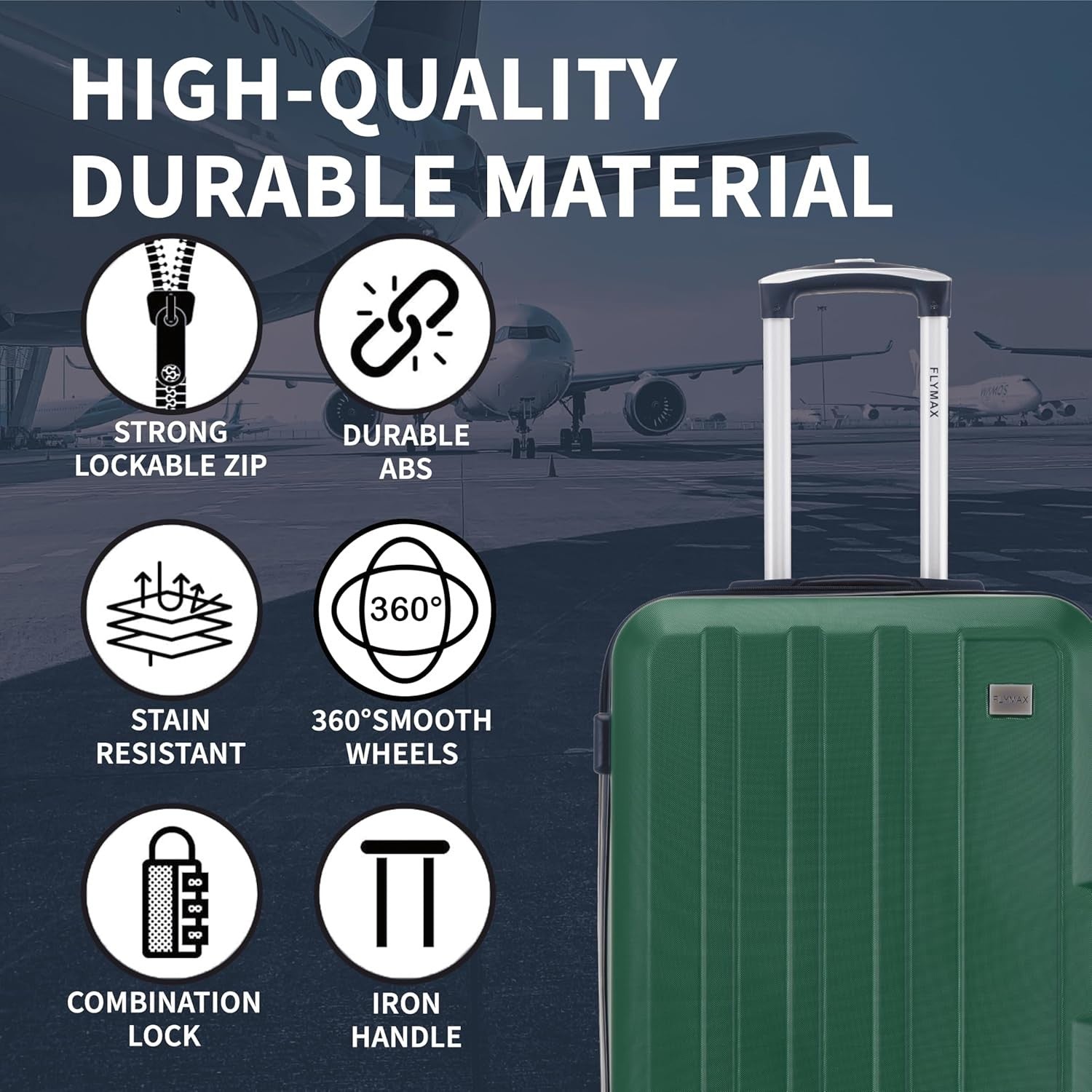EasyJet Cabin Carry On Case 56x45x25 Large Capacity Spinner Suitcase 57L
