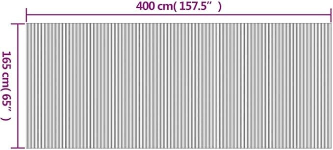 Black Bamboo Room Divider 165x400cm Folding Privacy Screen Home Office Decor