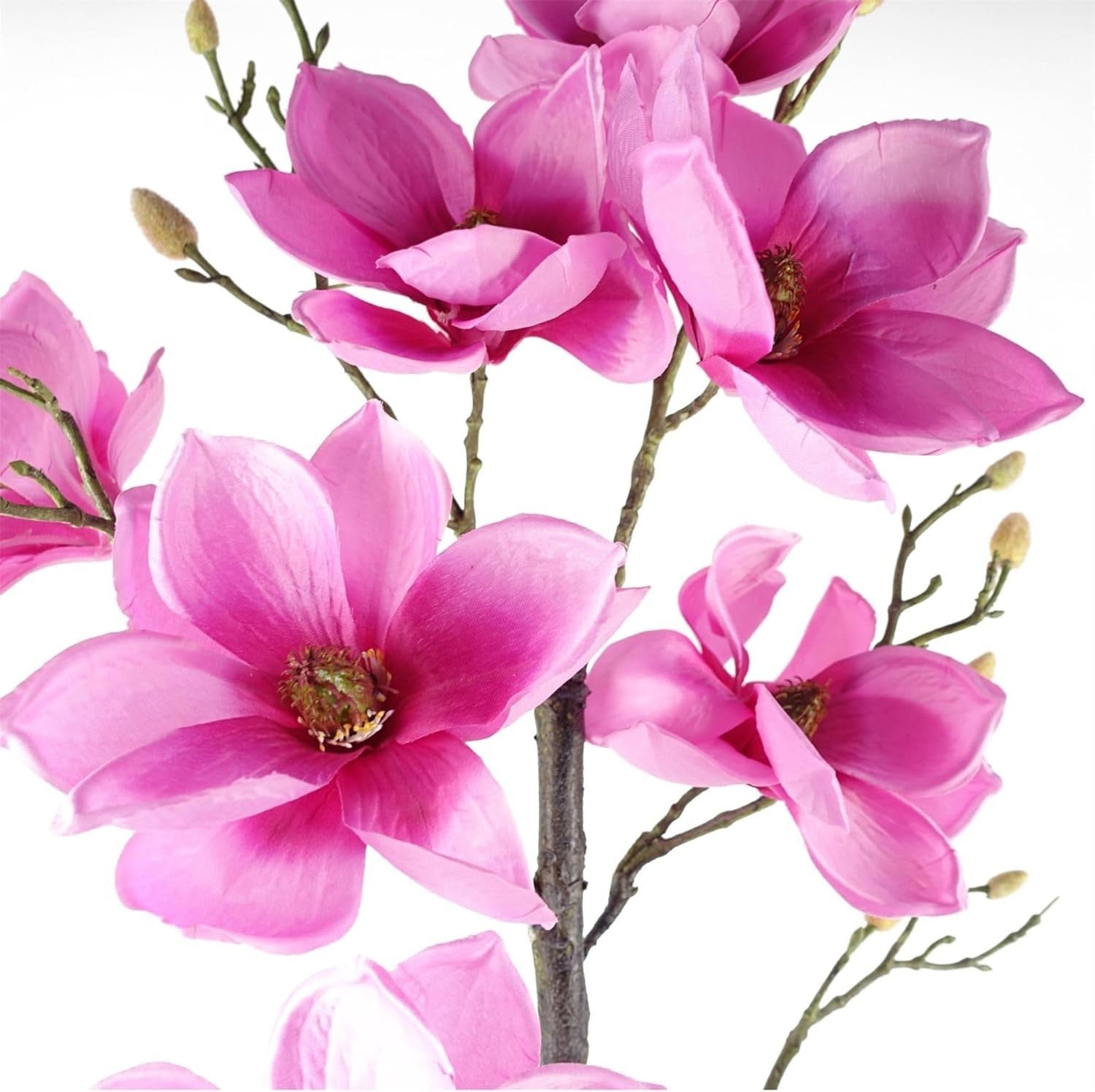 110cm Artificial Pink Magnolia Blossom Tree Floral Plant in Pot Home Decoration