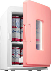 Mini Fridge 15L Portable Cooler & Warmer AC/DC Compact Pink