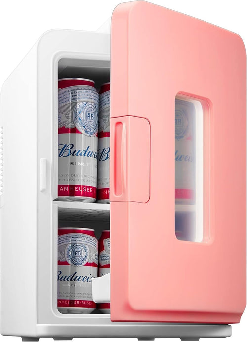 Mini Fridge 15L Portable Cooler & Warmer AC/DC Compact Pink