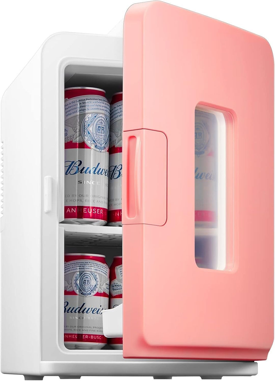 Mini Fridge 15L Portable Cooler & Warmer AC/DC Compact Pink