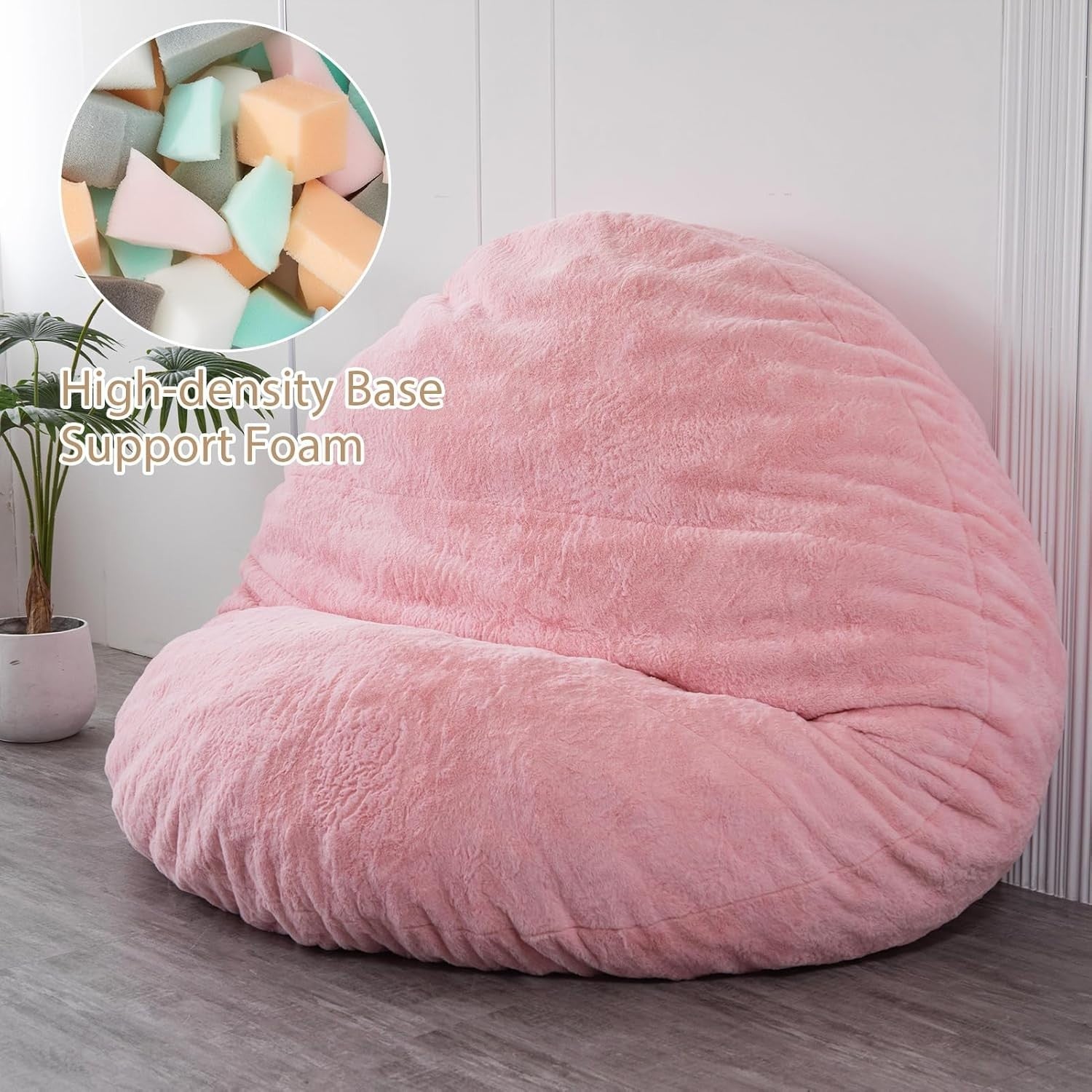 180x180cm Bean Bag Sofa Bed | Plush Floor Chair Converts to Guest Bed