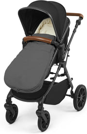 Universal Pram Footmuff Faux Fur Lined Showerproof Cosy Toes Grey