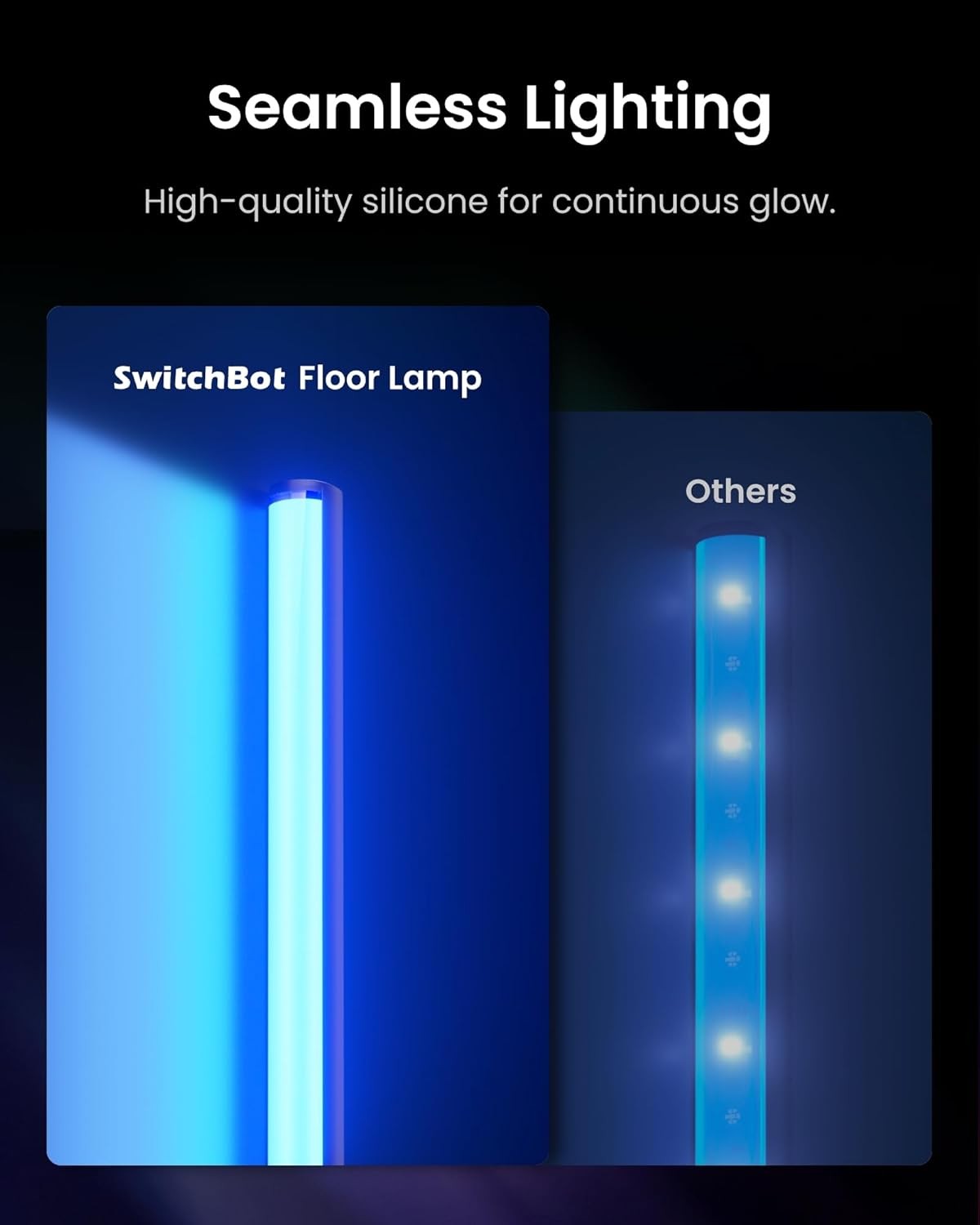 Smart LED Corner Floor Lamp RGB Colour App Voice Control Music Sync Light