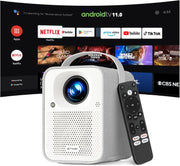 Portable 1080P Smart Projector 500 ANSI Android TV Netflix Dolby