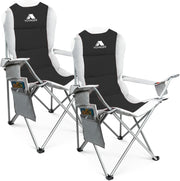 Premium Foldable Padded Camping Chair with Cup Holder & Side Pockets