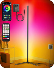 RGB LED Corner Floor Lamp App Remote Control Music Sync Mood Light