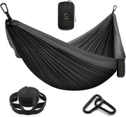 Camping Hammock Double/Single with Tree Straps, Lightweight Nylon for Travel