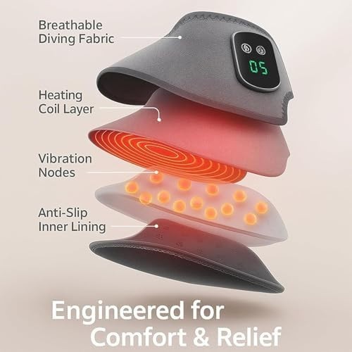 Cordless Foot & Ankle Massager Triple Therapy Vibration Heat Relief