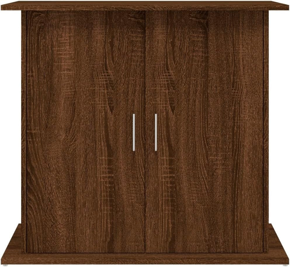 Fish Tank Aquarium Stand Brown Oak Storage Cabinet 81x36x73 cm Durable
