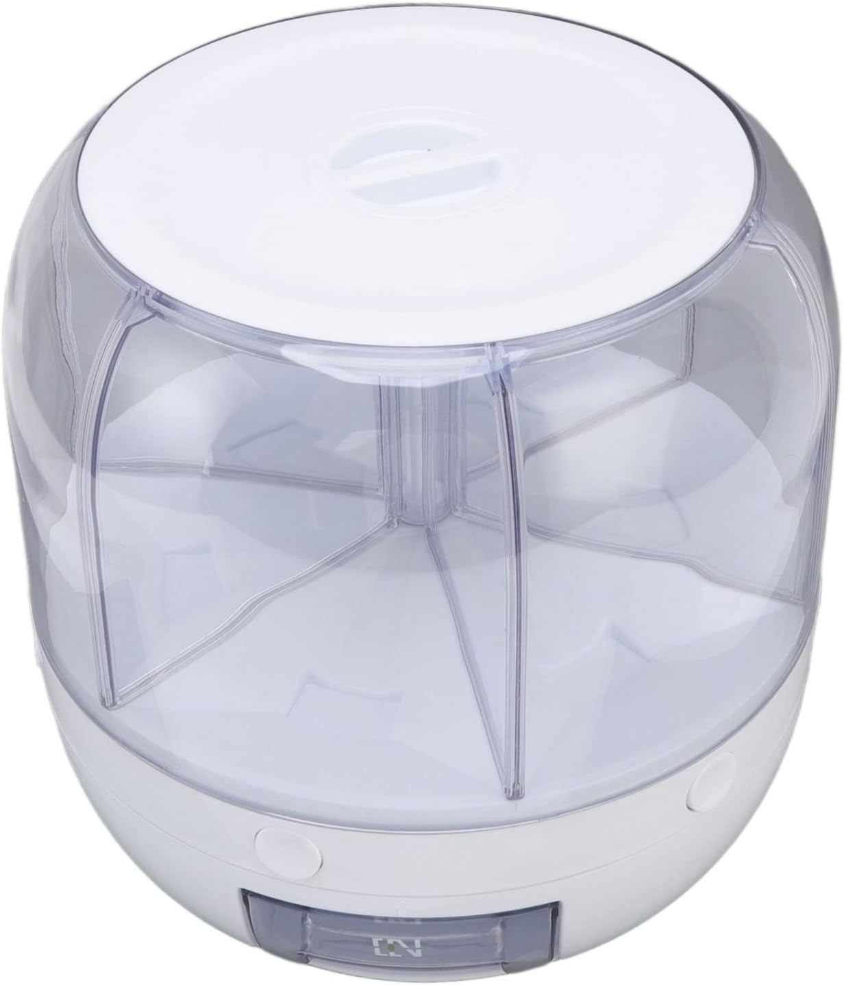 10KG Rice Dispenser 6 Grid Grain Storage Container PP Kitchen Organizer