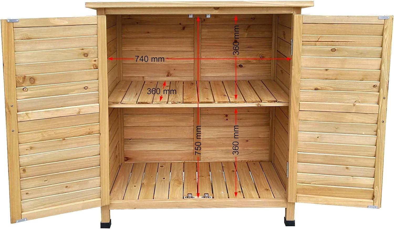 Utility Shed 870x465x916mm Wood Storage Tool House Garden Cabin