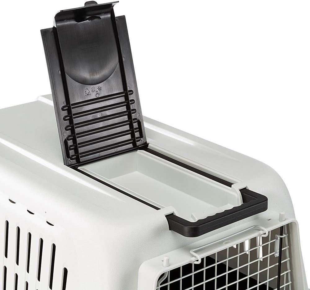 Medium-Large Dog Travel Kennel 81x55.5x59.5cm Lockable Plastic Crate