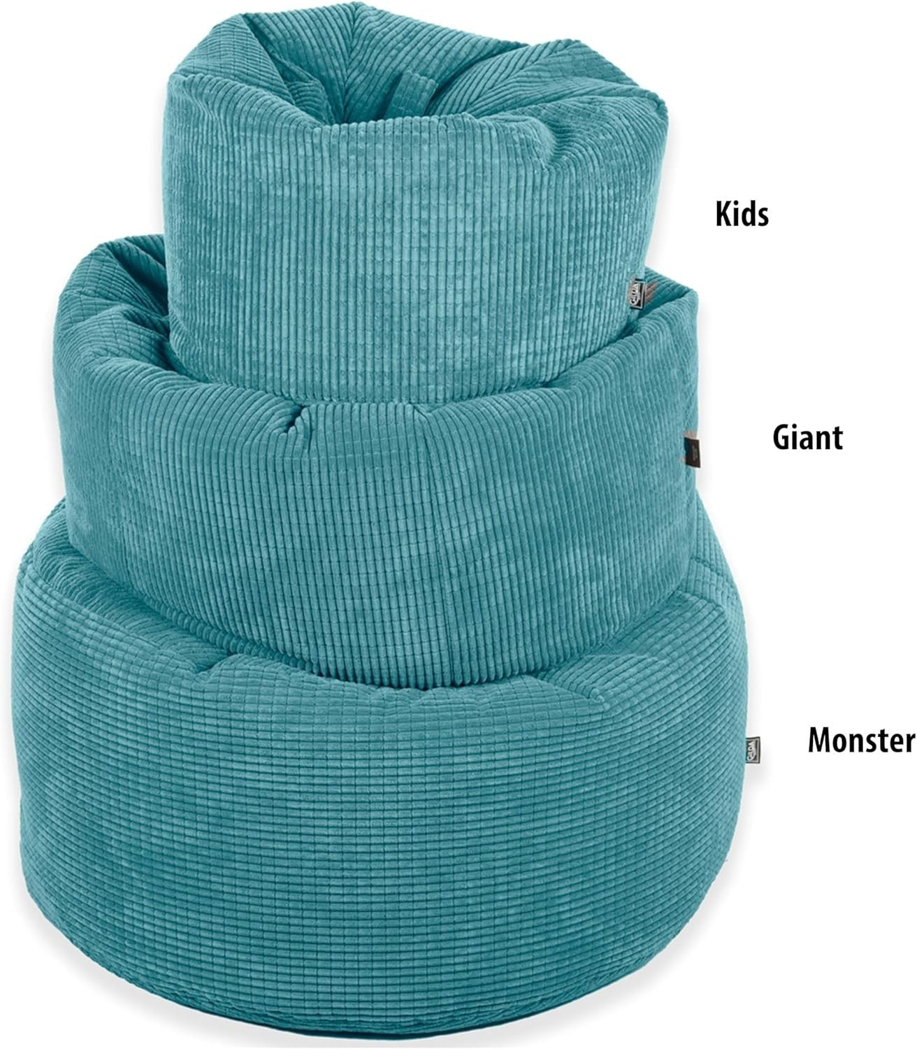 Teal Corduroy Bean Bag XL Chair Giant Floor Seat for Adults Kids Lounge