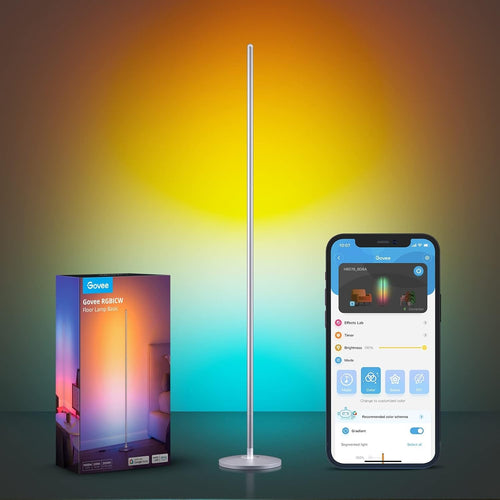 Smart RGBIC Corner Floor Lamp Music Sync App Control Ambient LED
