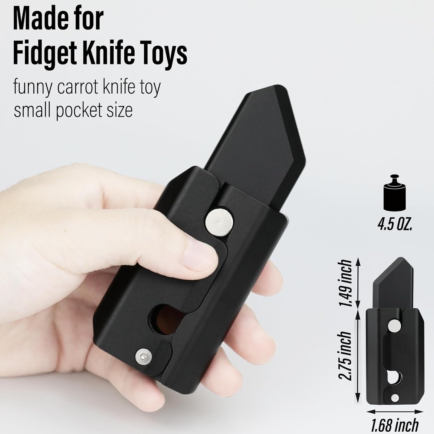 Gravity Knife Fidget Slider Metal Clicker Inertia Flip EDC Stress Toy