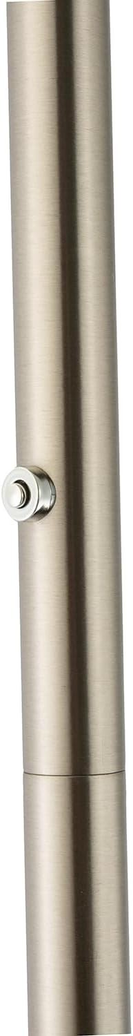 Satin Nickel LED Uplighter Floor Lamp Dimmable Adjustable Head Warm White