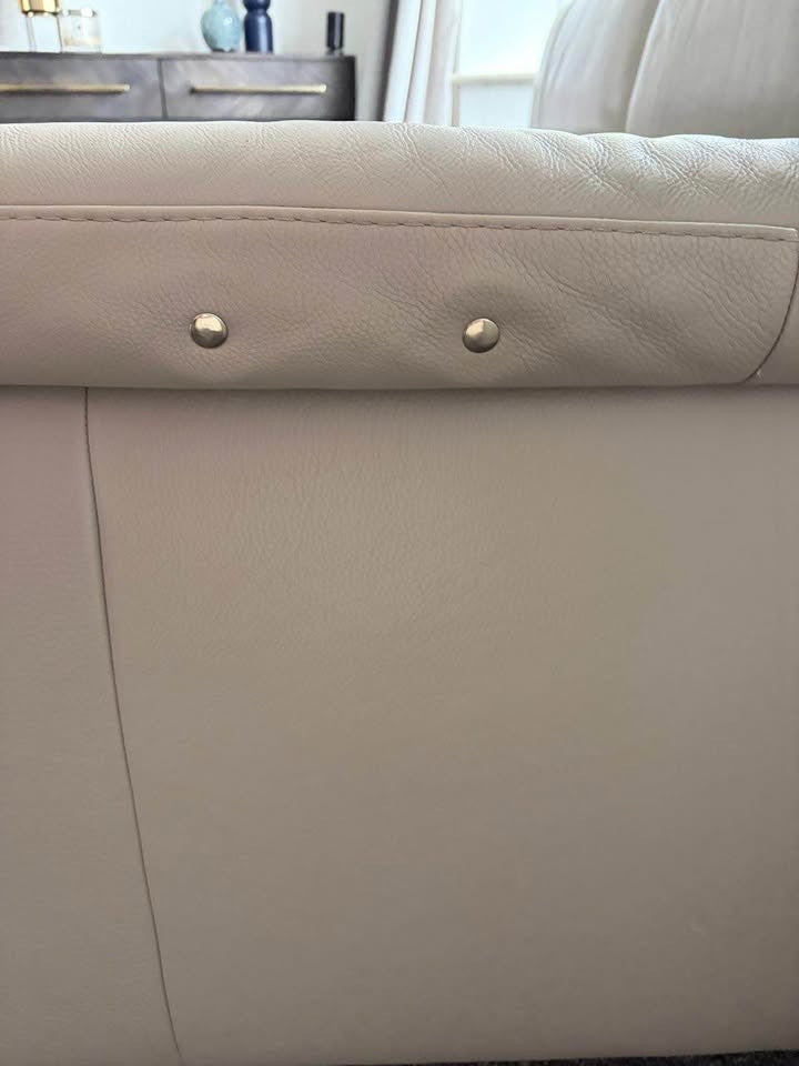 Modern Large Grey Leather Corner Sofa Modular (PTP)