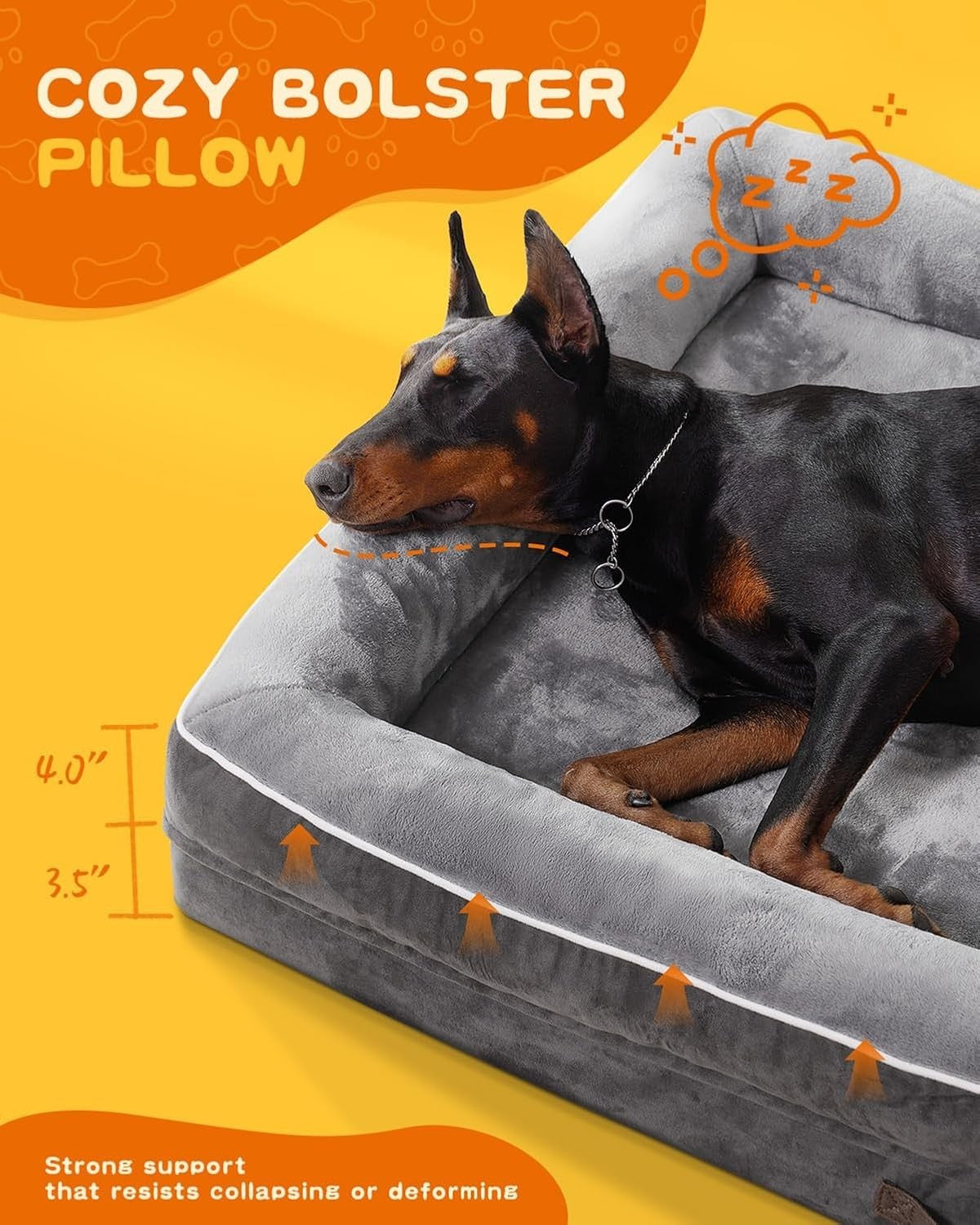 XL Orthopedic Dog Bed 117x76cm Waterproof Washable