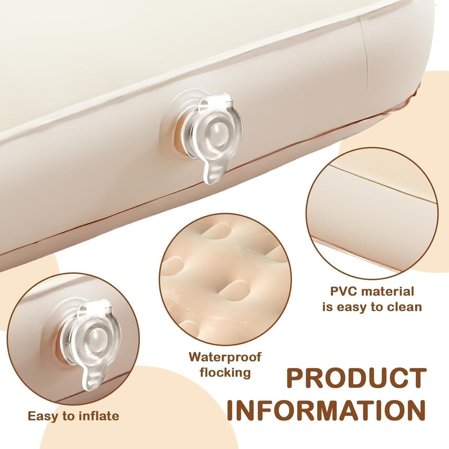2-Pack Kids Airbed 140×70CM Inflatable Mattress w/ Electric Pump