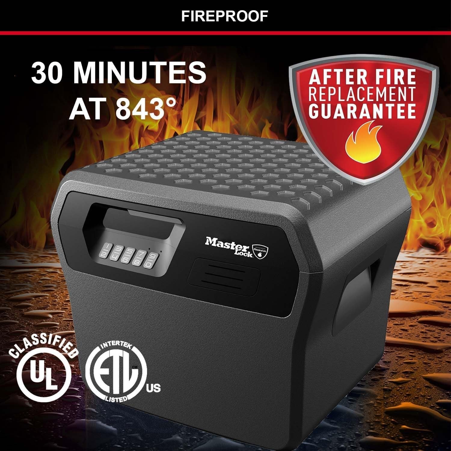 Fireproof Waterproof Digital Safe Box A4 Document Cash Security Chest