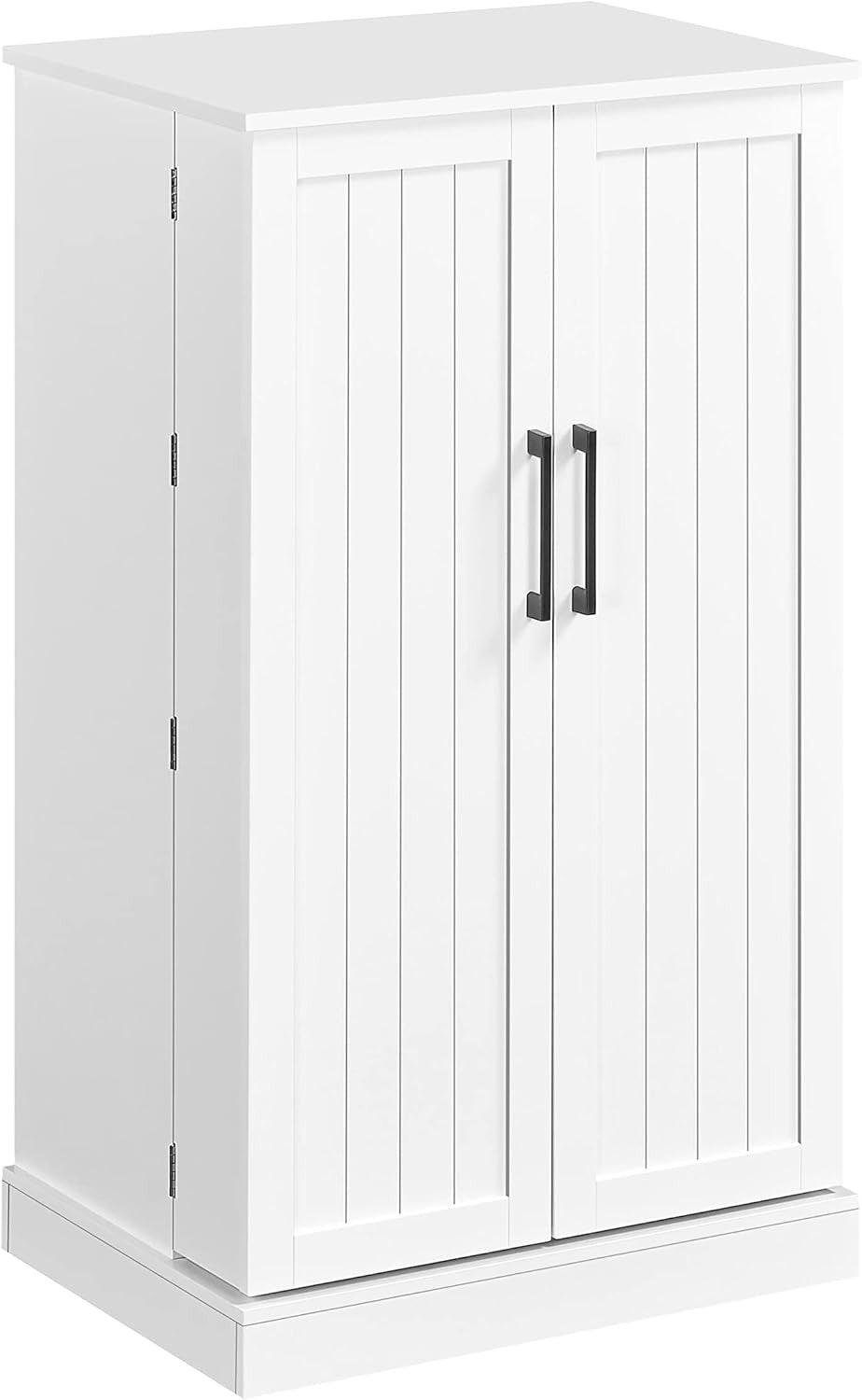 White Kitchen Cupboard 6 Shelf Freestanding Wooden Pantry Storage Unit