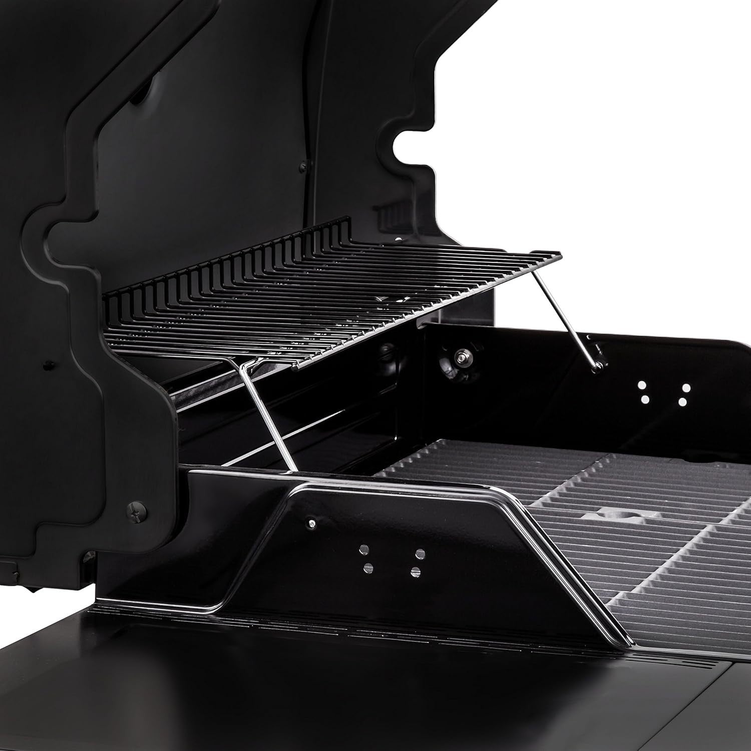Outdoor Gas BBQ Grill 4 Burner with Cast Iron Grates & Side Shelves