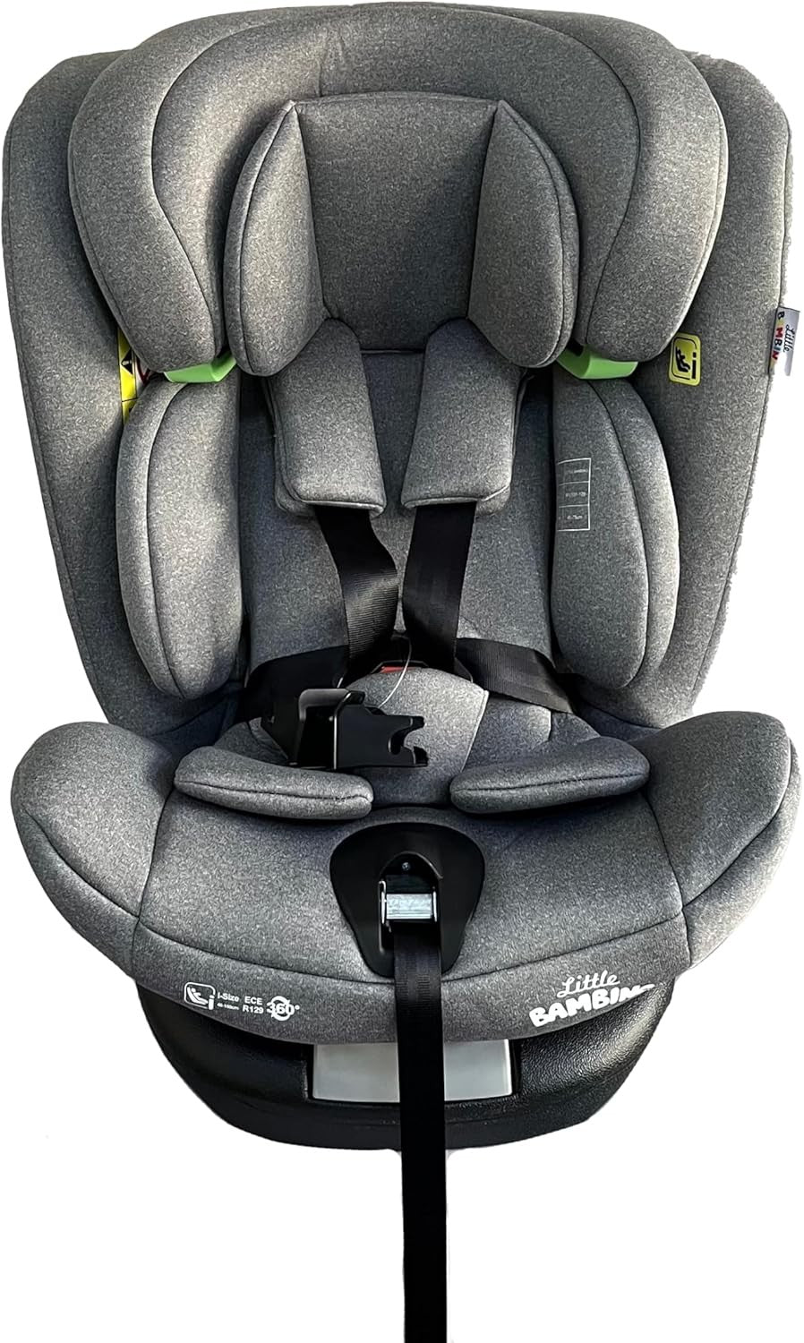 360° Rotating i-Size Car Seat ISOFIX R129 0–36kg Birth to 12 Years Grey